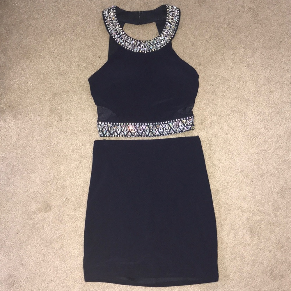 Navy blue Homecoming dress